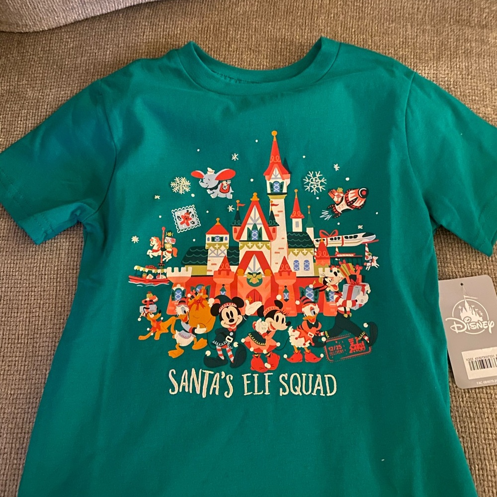Disney Christmas Kid Unisex Short Sleeve T Shirt Size XS NWT